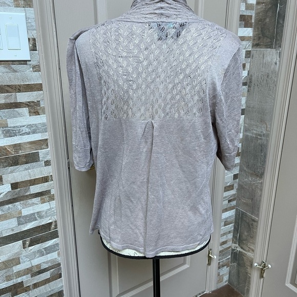 CYNTHIA ROWLEY - Linen blend open cardigan Sz M - Picture 5 of 10